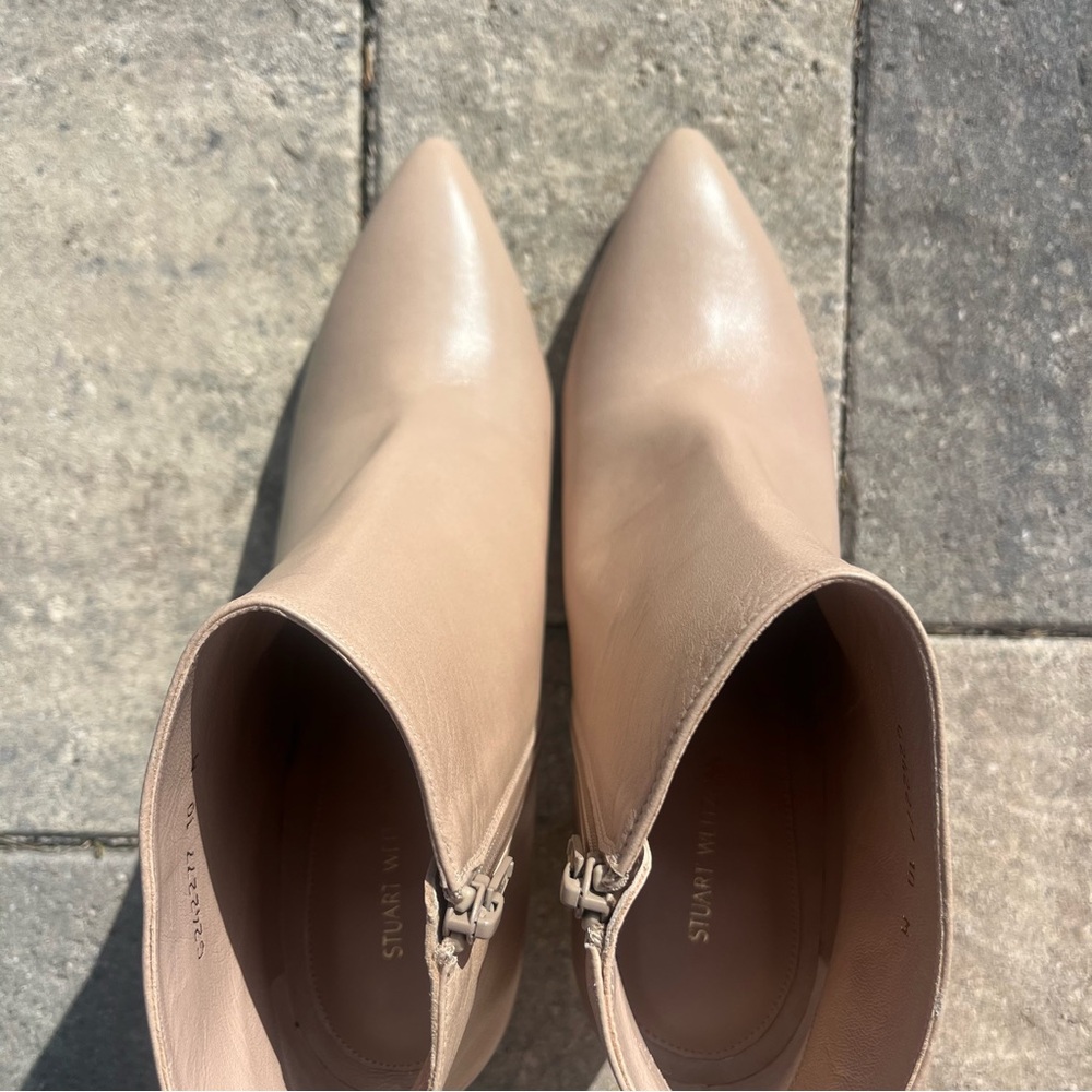 Stuart Weitzman Nude Heeled Boots size 10 - Picture 11 of 16